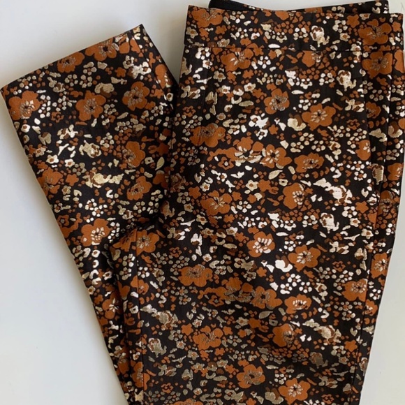 Canvas by Lands’ End Gold Foil Print Pants